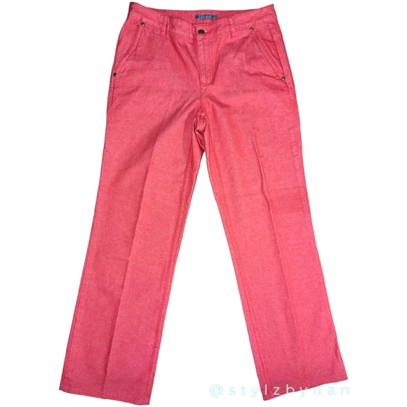 Vintage Liz Claiborne Red Wide Leg Jeans Size 8 - Picture 9 of 9